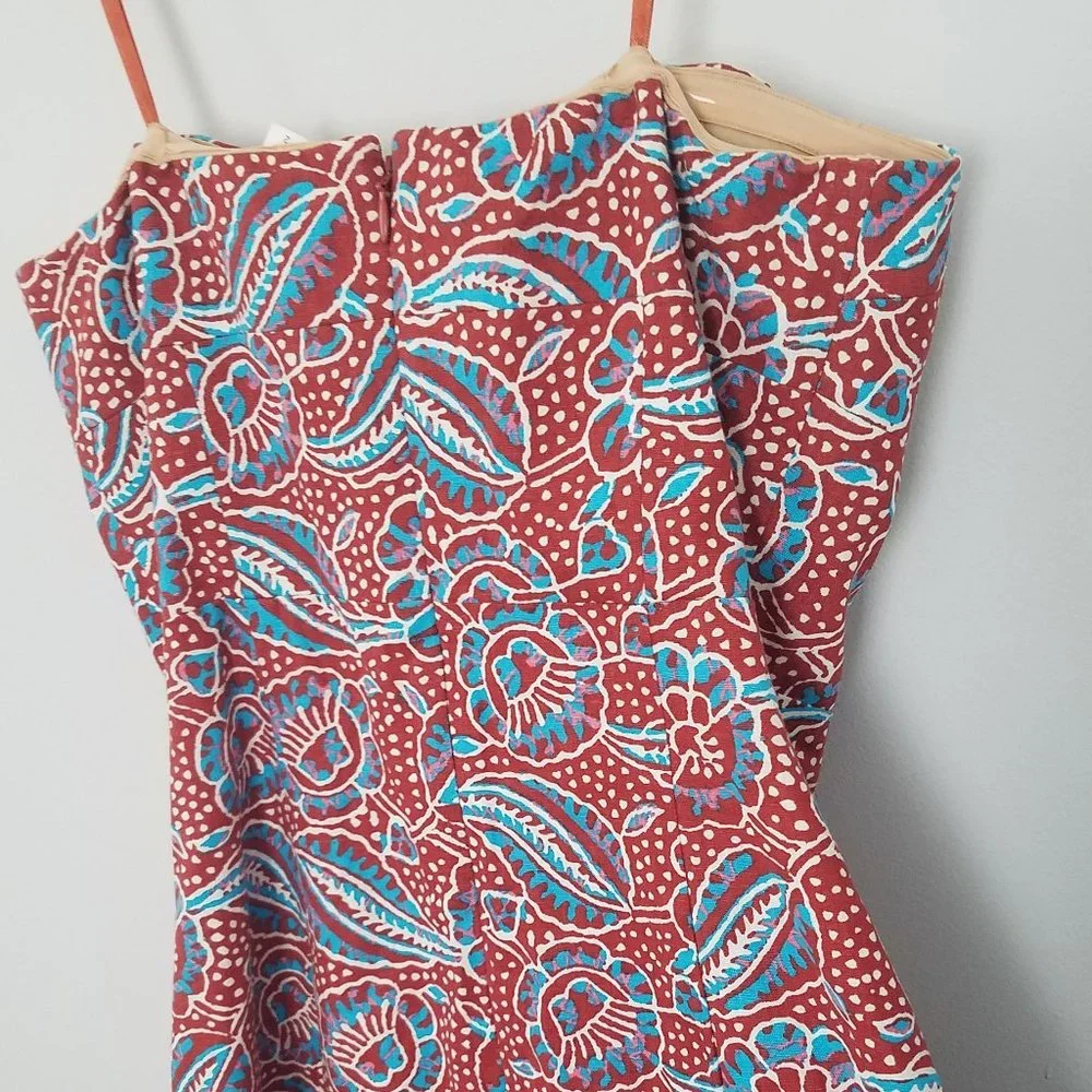 Veronica Beard Fiore Linen Blend floral midi dress - Picture 10 of 13